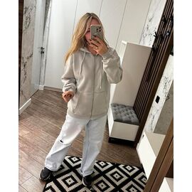 Фотография Кофта спортивная женская тёплая LR866 grey р.one size "Lora" недорого оптом от прямого поставщика