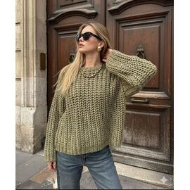 Светр жіночий LR873 green р.42-48 "Lora" недорого оптом від прямого постачальника