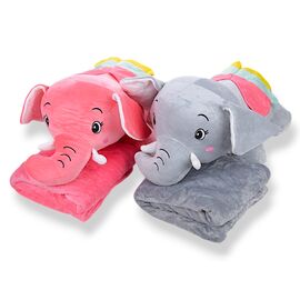 Дитячий плед унісекс 7502 mix, Слон 55х25, плед 160х120 р.120*160 "Obuv OK2" недорого оптом від прямого постачальника