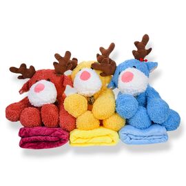 Дитячий плед унісекс 85-10 mix, Олень 40х30, плед 160х120 р.120*160 "Obuv OK2" недорого оптом від прямого постачальника