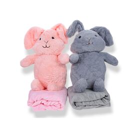 Дитячий плед унісекс 7460 mix, Зайчик 50х35, плед 160х120 р.120*160 "Obuv OK2" недорого оптом від прямого постачальника