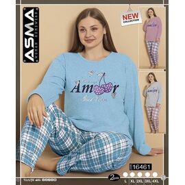 Фотография Пижама тёплая женская 16461 mix р.L-4XL "SHELLY" недорого оптом от прямого поставщика