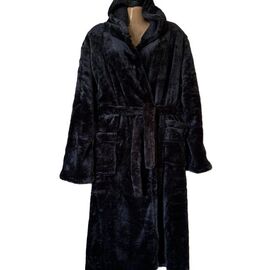Фотография Халат женский тёплый H155 black р.56-60 "SHELLY" недорого оптом от прямого поставщика
