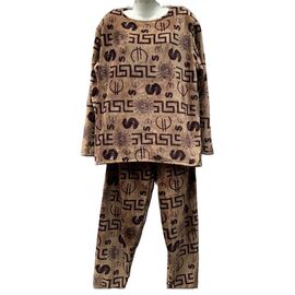 Фотография Пижама тёплая женская H159 beige р.48-58 "SHELLY" недорого оптом от прямого поставщика