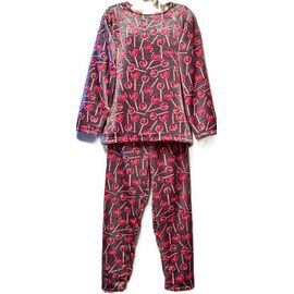 Фотография Пижама тёплая женская H164 red р.48-58 "SHELLY" недорого оптом от прямого поставщика