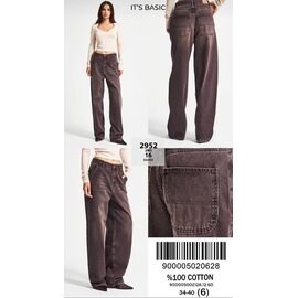 Джинси жіночі 2952-16 brown р.34-40 "Jeans Style" недорого оптом від прямого постачальника