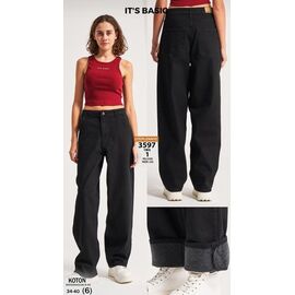 Джинси жіночі утеплені 3597-1 black р.34-42 "Jeans Style" недорого оптом від прямого постачальника