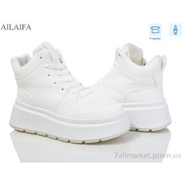 Черевики жіночі стильні Зима MG08 white (8 пар р.36-41) "Ailaifa" недорого оптом від прямого постачальника