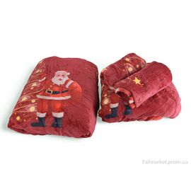 Фотография Постельное белье  18102 (12149) red 200x230 см Постільна білизна плюш (1 шт. р.сетка One size) "Obuvok" недорого оптом от прямого поставщика