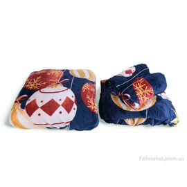 Фотография Постельное белье  18102 (12149) navy 200x230 см Постільна білизна плюш (1 шт. р.сетка One size) "Obuvok" недорого оптом от прямого поставщика