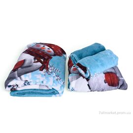 Фотография Постельное белье  18102 (12149) l.blue 200x230 см Постільна білизна плюш (1 шт. р.сетка One size) "Obuvok" недорого оптом от прямого поставщика