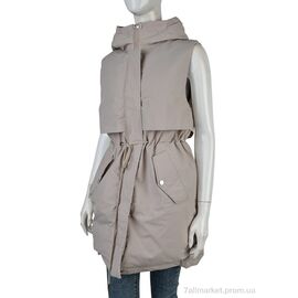 Жилетка жіноча Весна/осінь 2315 (12126) beige (5 шт. р.сітка48-56) "Obuvok" недорого оптом від прямого постачальника