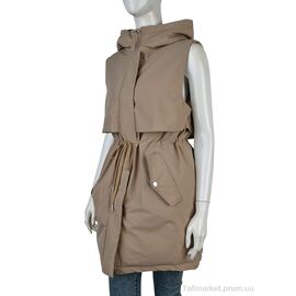 Жилетка жіноча Весна/осінь 2315 (12126) d.beige (5 шт. р.сітка48-56) "Obuvok" недорого оптом від прямого постачальника