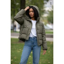 Фотография Куртка женская зимняя 24201 olive р.42-50 "DKNSEL" недорого оптом от прямого поставщика