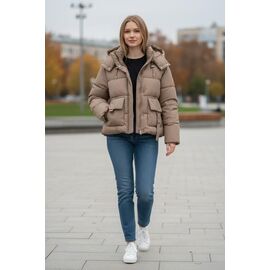 Фотография Куртка женская зимняя 23-1120 nude р.42-50 "DKNSEL" недорого оптом от прямого поставщика