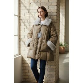 Куртка жіноча зимова 9519 beige р.S-L "DKNSEL" недорого оптом від прямого постачальника