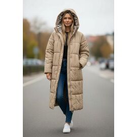 Куртка жіноча зимова 24589 beige р.42-50 "DKNSEL" недорого оптом від прямого постачальника