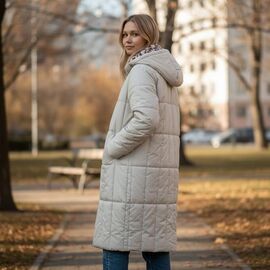 Куртка жіноча зимова 24589 apricot р.42-50 "DKNSEL" недорого оптом від прямого постачальника