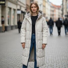 Куртка жіноча зимова 24589 white р.42-50 "DKNSEL" недорого оптом від прямого постачальника