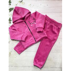 Костюм дитячий спортивний теплий на дівчинку 1058 fuchsia р.98-116 "Marimaks" недорого оптом від прямого постачальника