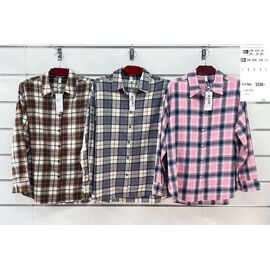 Сорочка тепла жіноча 1536 pink р.2XL-6XL "BASE" недорого оптом від прямого постачальника