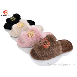 Тапки жіночі для будинку Зима K1785 mix (24 пар р.36-41) "SCARRHETT" недорого оптом від прямого постачальника