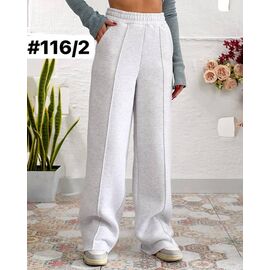 Фотография Штаны спортивные женские тёплые 116-2 l.grey р.48-52 "ZLATA" недорого оптом от прямого поставщика