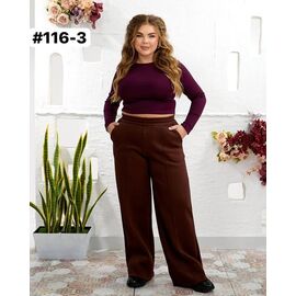 Фотография Штаны спортивные женские тёплые 116-4 brown р.42-46 "ZLATA" недорого оптом от прямого поставщика