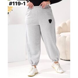 Фотография Штаны спортивные женские тёплые 119-1 l.grey р.52-62 "ZLATA" недорого оптом от прямого поставщика