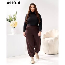 Фотография Штаны спортивные женские тёплые 119-4 brown р.52-62 "ZLATA" недорого оптом от прямого поставщика