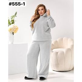 Фотография Костюм женский тёплый 555-1 grey р.44-60 "ZLATA" недорого оптом от прямого поставщика