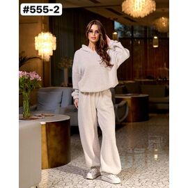 Фотография Костюм женский тёплый 555-2 beige р.44-60 "ZLATA" недорого оптом от прямого поставщика