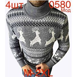 Фотография Свитер мужской ND432-0580 grey р.M-2XL "EMRE" недорого оптом от прямого поставщика