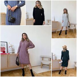 Фотография Платье тёплое женское SV1114 mix р.46-60 "WHITE" недорого оптом от прямого поставщика