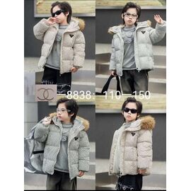 Курка дитяча зимова на хлопчика 8838 grey р.110-150 "MALIBU" недорого оптом від прямого постачальника