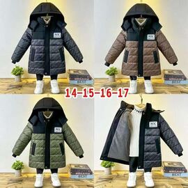 Курка дитяча зимова на хлопчика ML182 green р.14-17 "MALIBU" недорого оптом від прямого постачальника