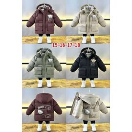 Курка дитяча зимова на хлопчика ML194 grey р.15-18 "MALIBU" недорого оптом від прямого постачальника