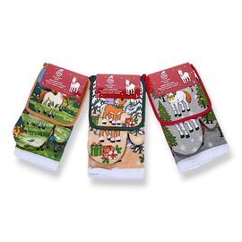 Фотография Комплект женский 3203 mix Набір кухоний прихватки,рушник р.18*18 "Obuv OK2" недорого оптом от прямого поставщика