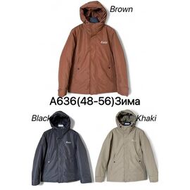 Куртка чоловіча зимова A636 brown р.48-56 "Ale-Ate" недорого оптом від прямого постачальника