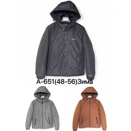 Куртка чоловіча зимова A651 black р.48-56 "Ale-Ate" недорого оптом від прямого постачальника