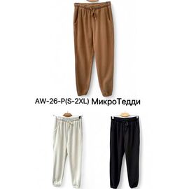 Фотография Штаны спортивные женские тёплые AW26-0 black р.S-2XL "Ale-Ate" недорого оптом от прямого поставщика