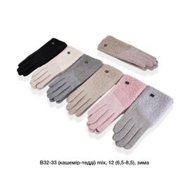 Фотография Перчатки утеплённые женские B32-33 mix р.6.5-8.5 "Descarrilado" недорого оптом от прямого поставщика