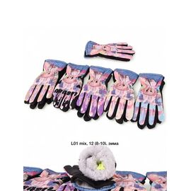 Рукавички дитячі на дівчинку L01 mix р.8-10 "Descarrilado" недорого оптом від прямого постачальника
