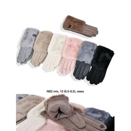 Фотография Перчатки утеплённые женские NB2 mix р.6.5-8.5 "Descarrilado" недорого оптом от прямого поставщика