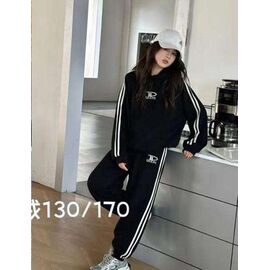 Костюм дитячий спортивний теплий на дівчинку 5022 black р.130-170 "Delfinka" недорого оптом від прямого постачальника