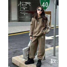 Костюм дитячий спортивний теплий на дівчинку 5022 khaki р.130-170 "Delfinka" недорого оптом від прямого постачальника