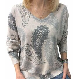 Фотография Свитер женский 25240 beige р.46-52 "Elena&Vika" недорого оптом от прямого поставщика