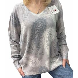 Фотография Свитер женский 25240 l.grey р.46-52 "Elena&Vika" недорого оптом от прямого поставщика