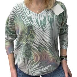 Фотография Свитер женский 25241 green р.46-50 "Elena&Vika" недорого оптом от прямого поставщика