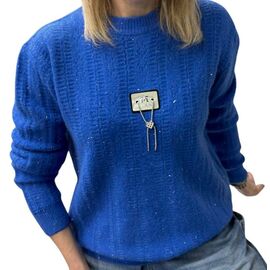 Фотография Свитер женский 25416 blue р.46-52 "Elena&Vika" недорого оптом от прямого поставщика